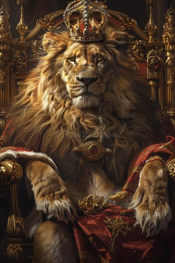 新葡京王者狮王宝座油画